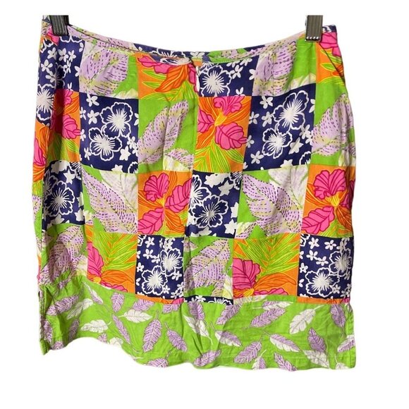 Bamboo Traders Tropical Floral Lightweight Mini Skort Skirt Sz 6 - Picture 2 of 8